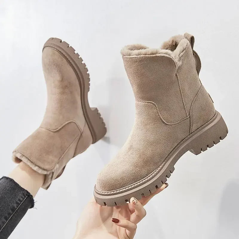 YBQJOO Women's Winter Snow Boots – Warm Anti-Slip Ankle Boot