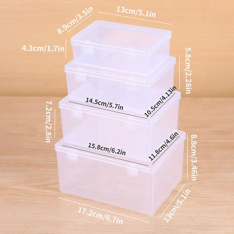 Transparent PP Dual Fastened Display Box Jewelry Container Art DIY