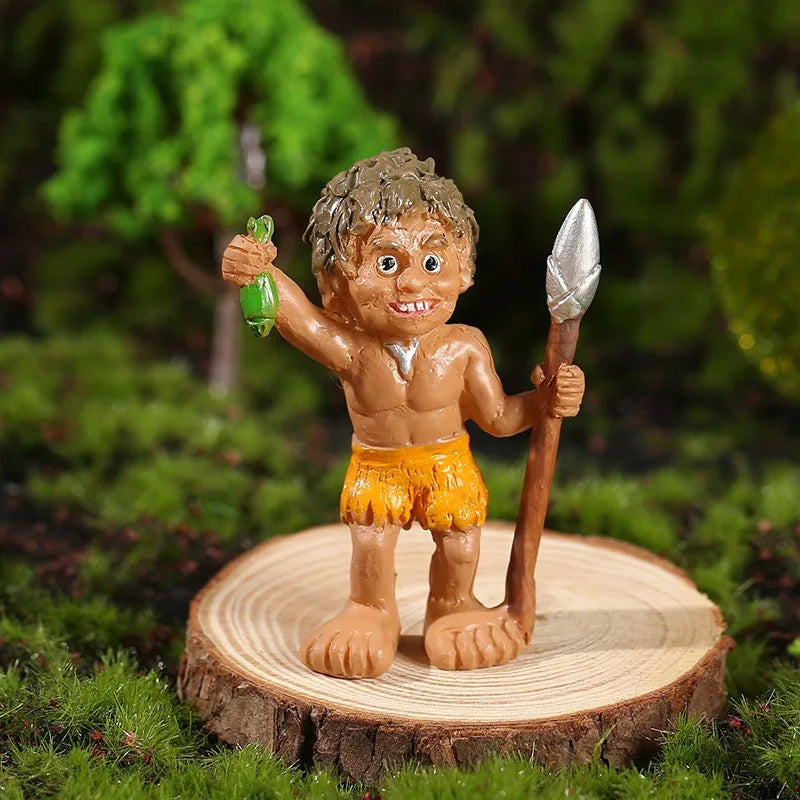 Fairy Garden Drunk Gnome Miniature Statues | Planter Decor Set