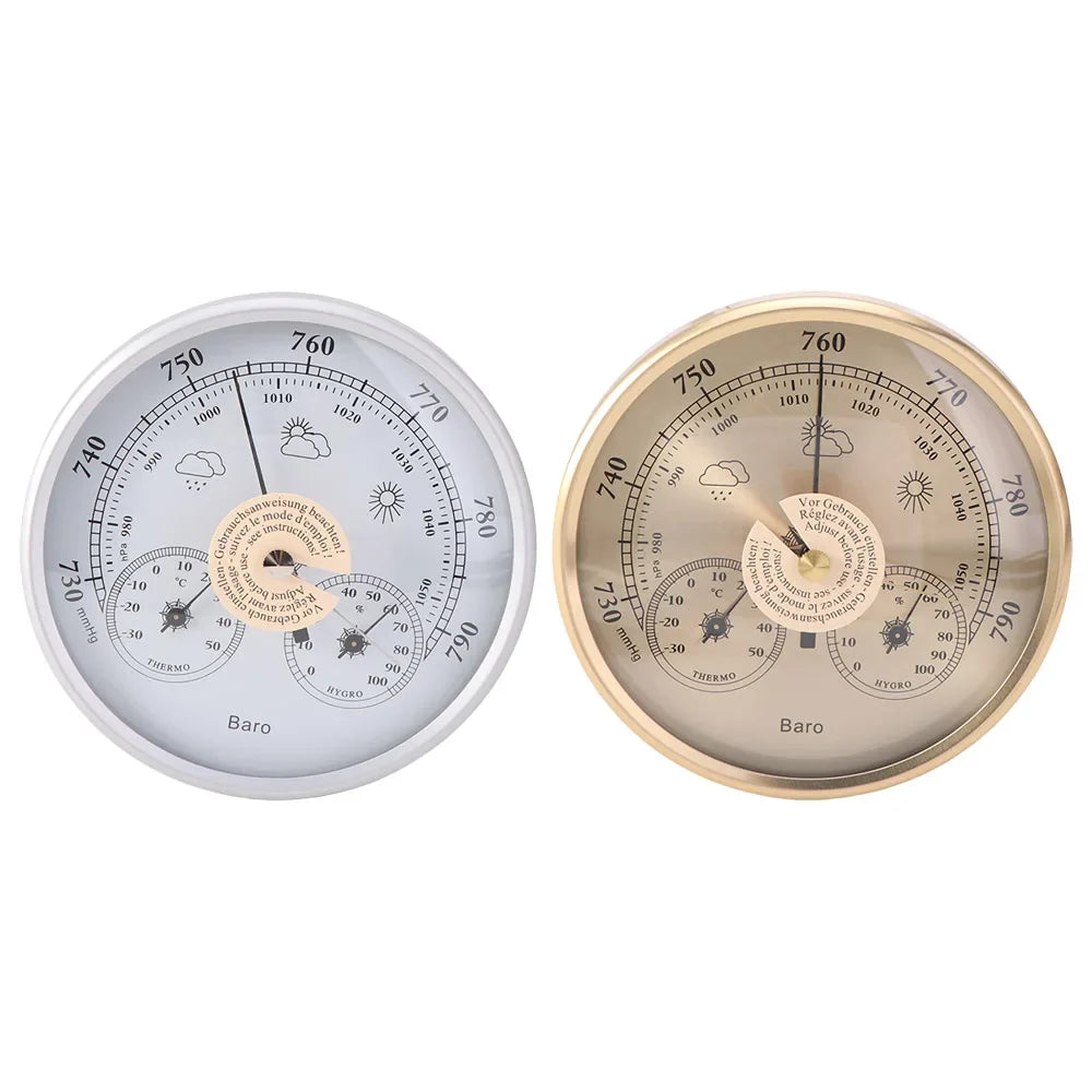 3-in-1 Barometer Thermometer Hygrometer | Wall Mount Gauge