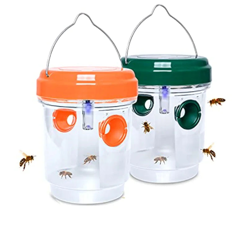 Solar Wasp Trap UV LED Light | Reusable Yellow Jacket Catcher