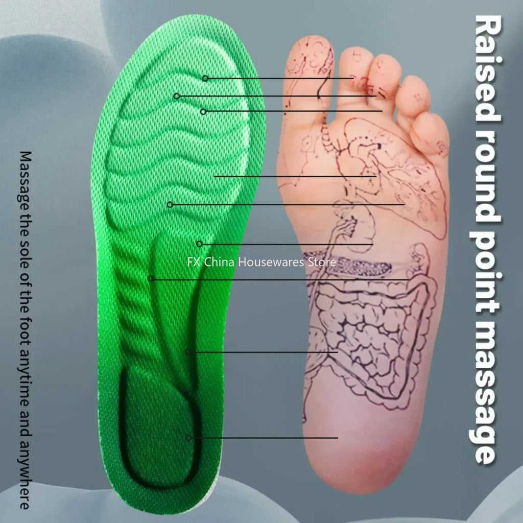 1Pair Sport Insoles PU Stretch Shock Resistant Antibacterial