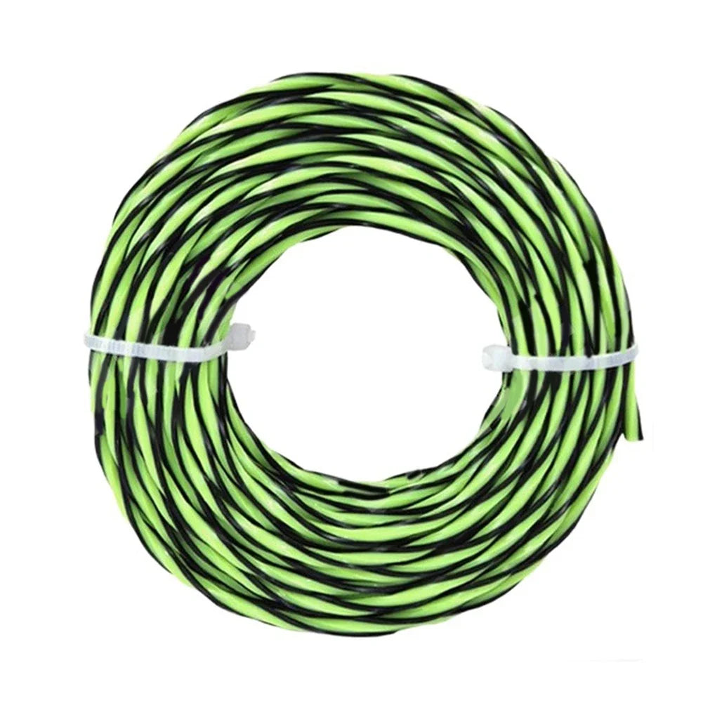 Twisted Dual-Color Nylon Trimmer Line 4 Rolls + 2 Cutters