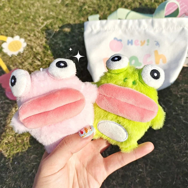 Cute Frog Plush Keychain – Cartoon Sausage Mouth Doll Charm