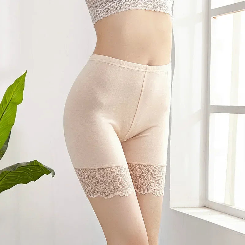 Women Big Safety Pants Soft Comfortable Modal Material Shorts Lace