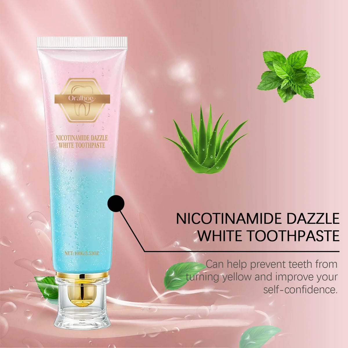 Oralhoe Nicotinamide Whitening Toothpaste | Stain Remover 100g