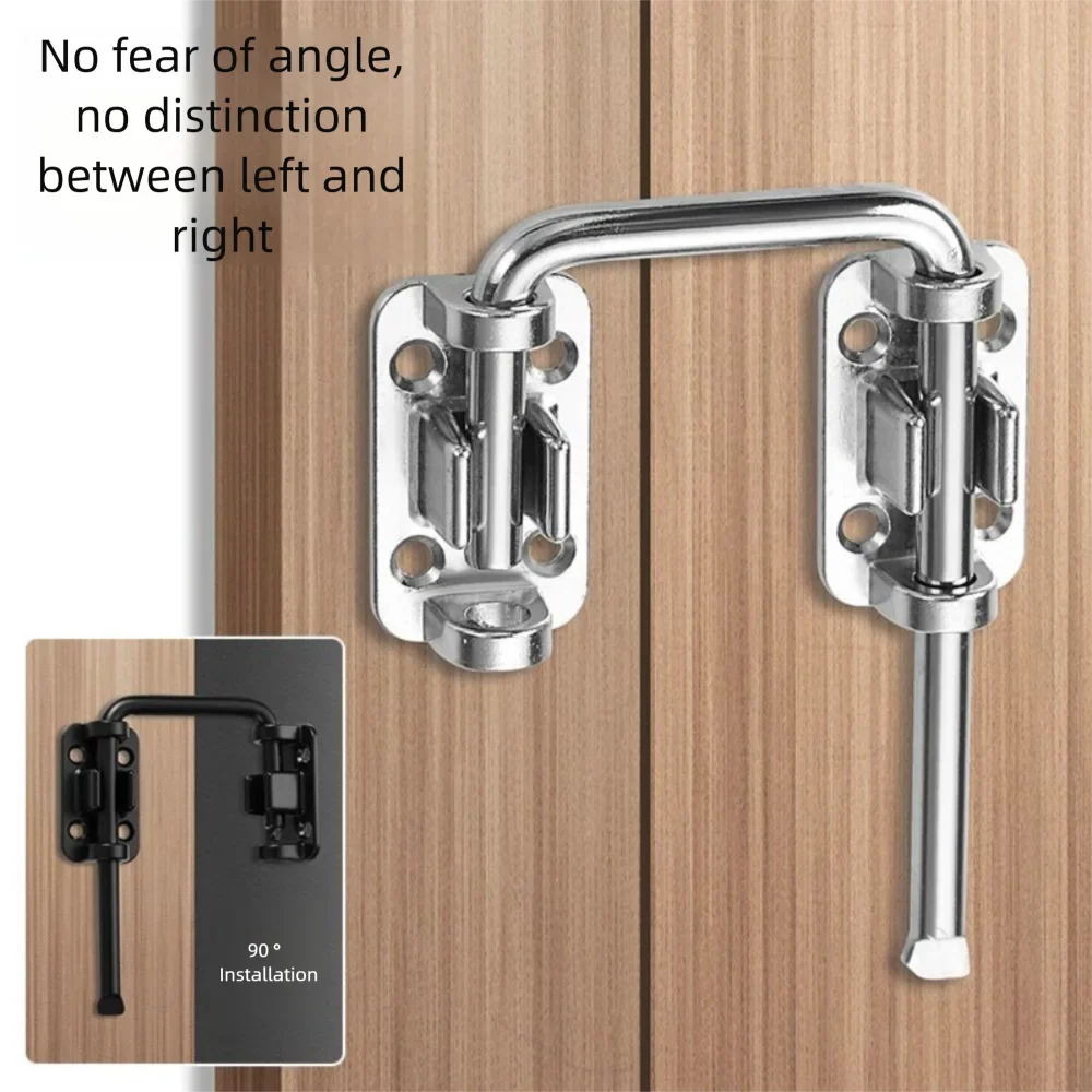 Stainless Steel Door Latch Lock Non Perforated Gate Thickened 90 180