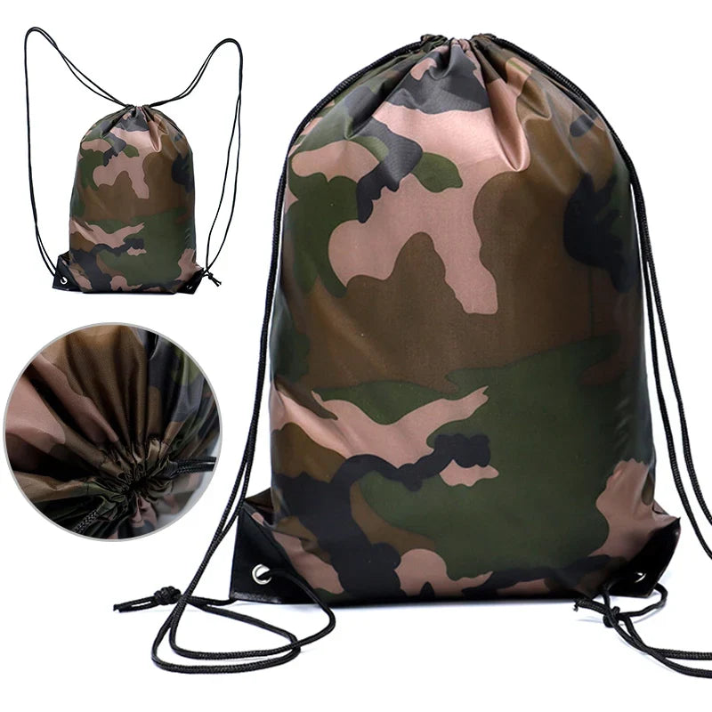 Lightweight Polyester Drawstring Backpack – Gym & Travel Bag