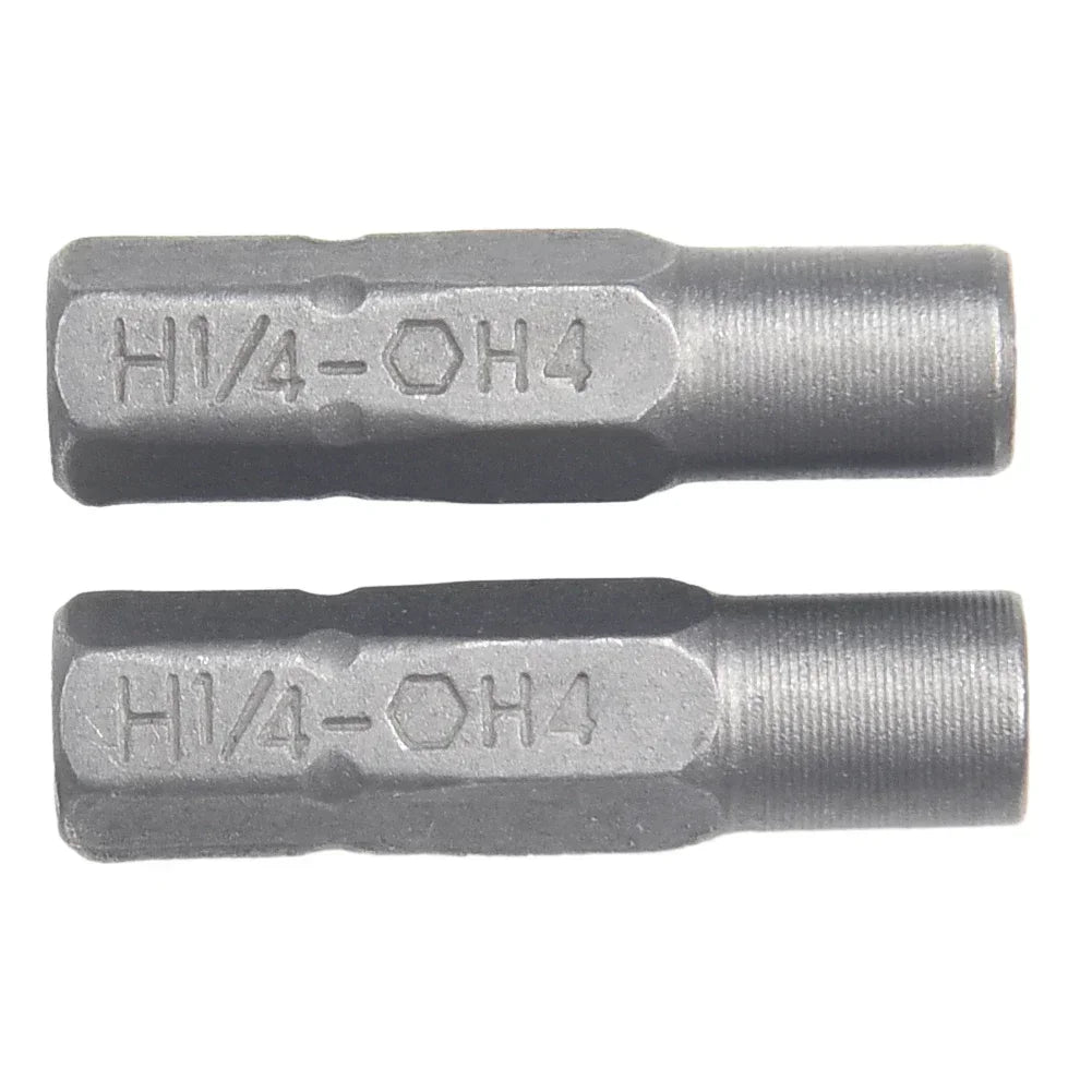 2-Pack 1/4" Insert Bit Adapter – Magnetic 4mm Hex Shank Holder