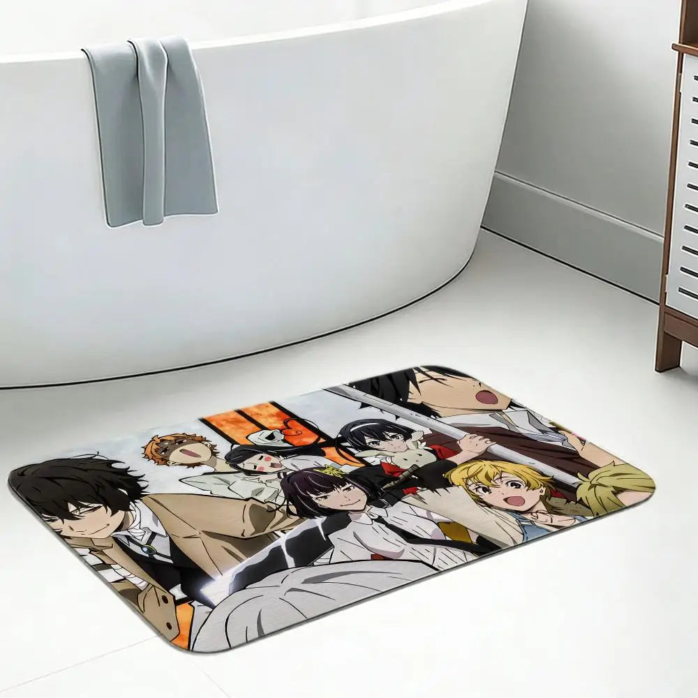Anime Bungo Stray Dogs Diatomite Bath Mat – Quick Dry Non-Slip