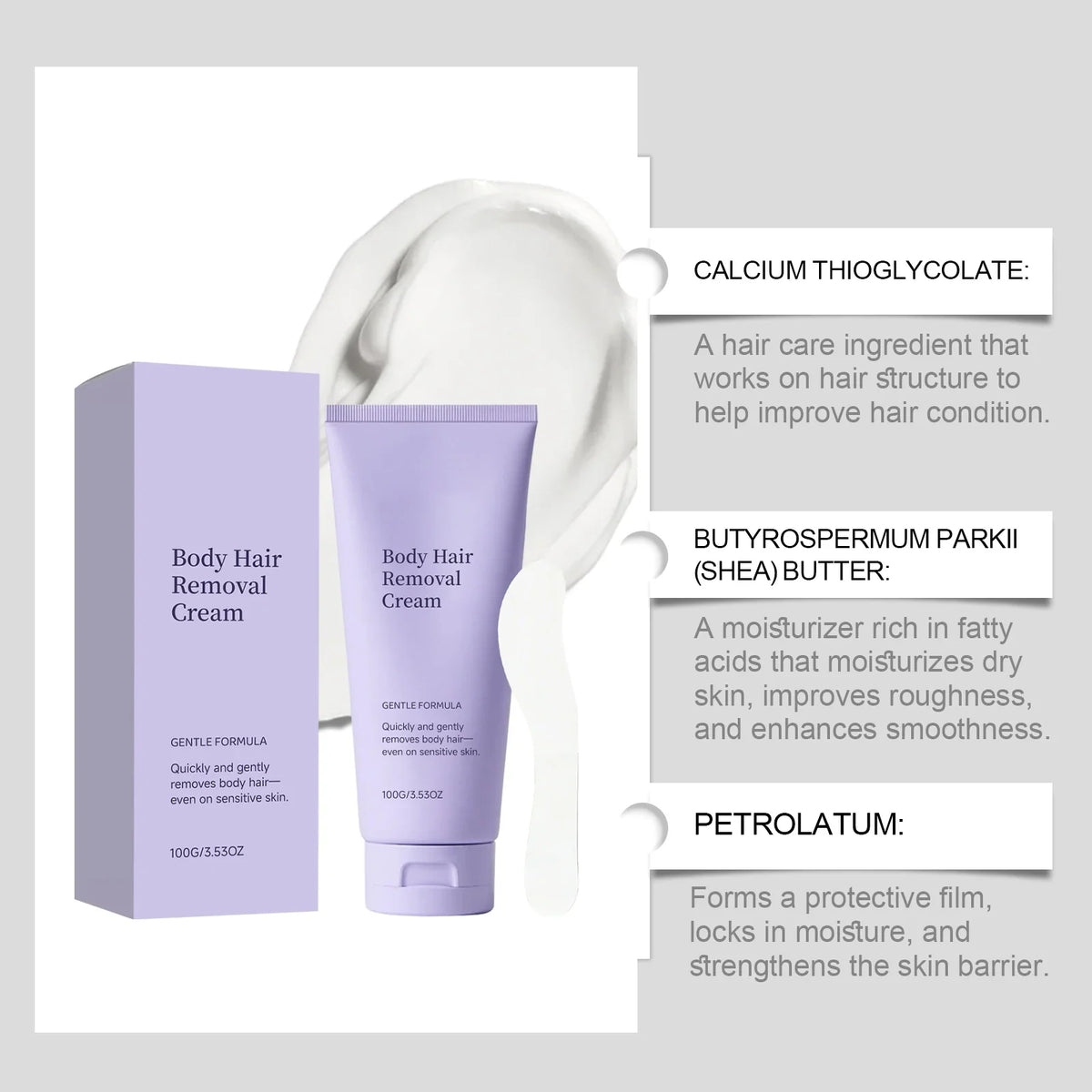 Hoygi Painless Hair Removal Cream – Legs, Arms & Bikini