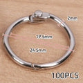 Metal Binder Rings 50/100 Pcs – Assorted Sizes Split Rings