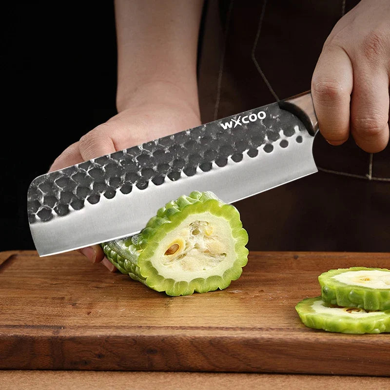 Hand Forged Hammered Chef's Knife Set – Stainless Steel