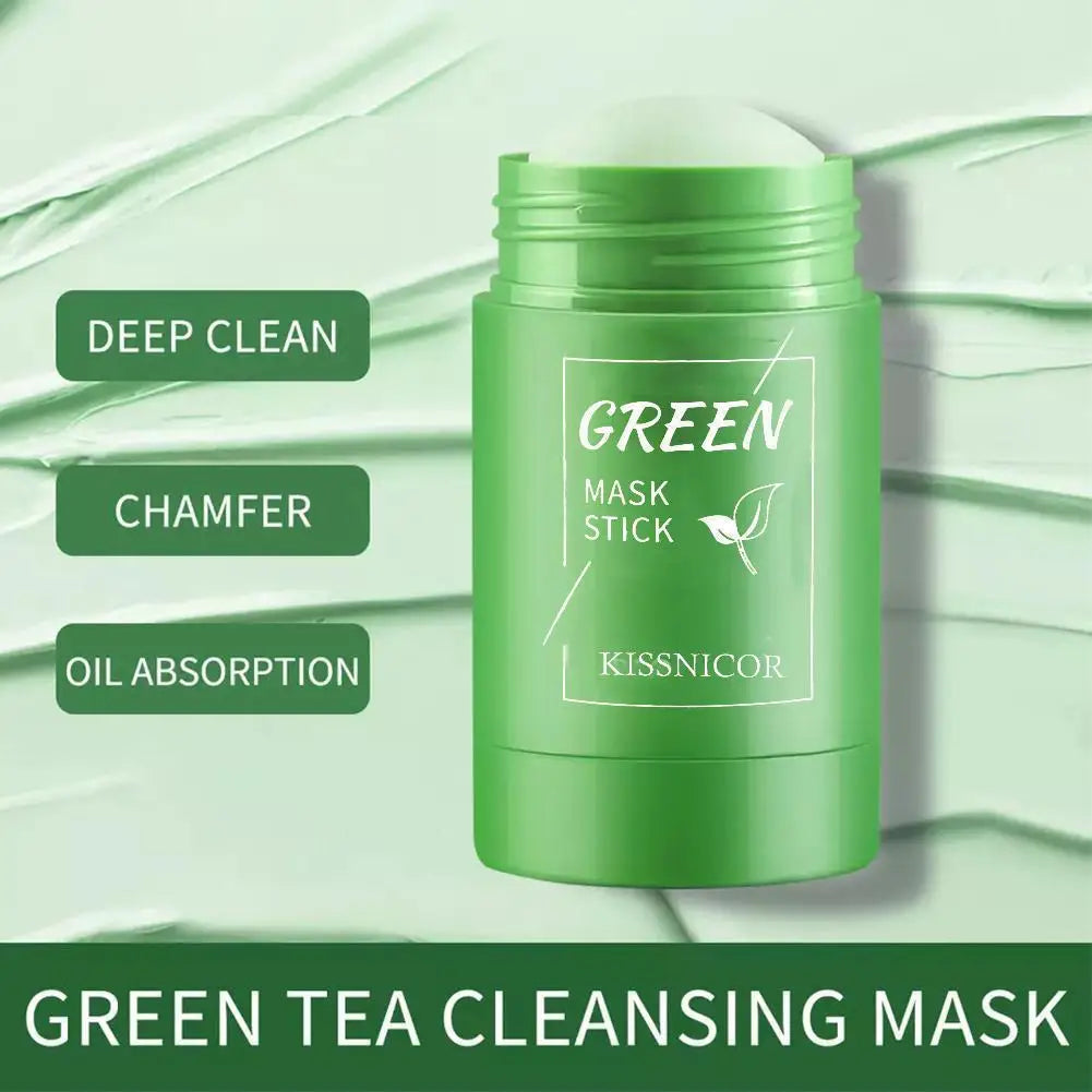 Face Clean Mask Green Tea Cleansing Stick Shrink Pores Deep Blackhead