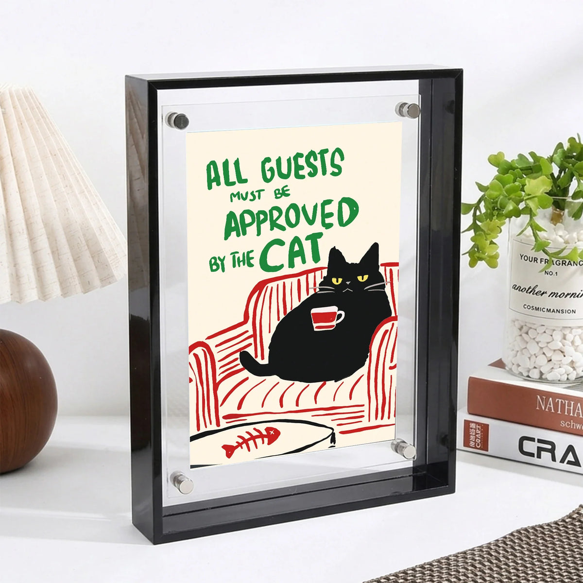 Acrylic Black Cat Picture Frame | Square & Rectangle Wall Décor
