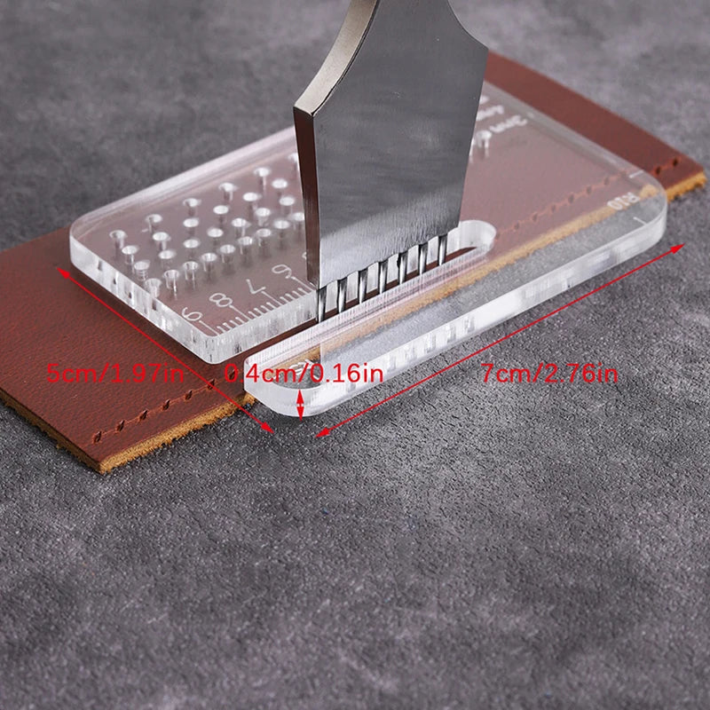 Acrylic Leather Cutting Ruler – 4mm Transparent Distance Guide