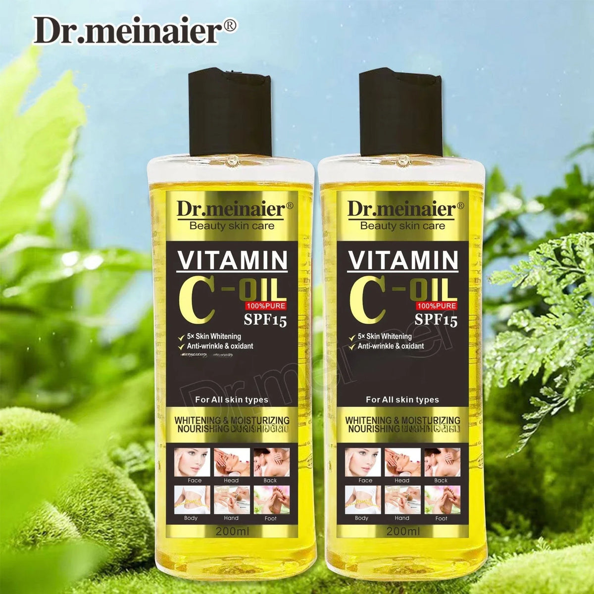 Vitamin C & E Whitening Body Massage Oil 200ml | Natural SPA