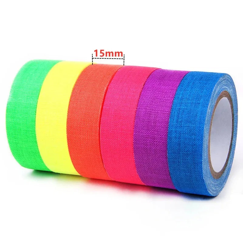 6-Color Fluorescent Tape Set – Crafts, Party & Classroom
