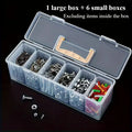 7-Piece Multi-Compartment Tool Parts Storage Box Organizer