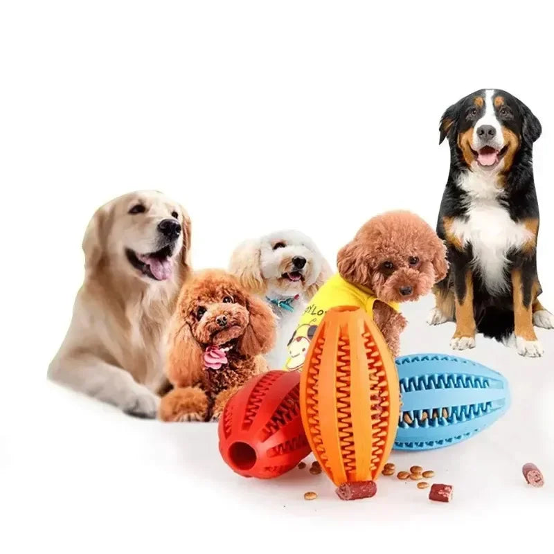 Natural Rubber Dog Chew Toy – Teeth Cleaning Snack Ball