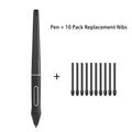 PW517 Battery-Free Stylus Pen 8192 Pressure – 10 Nibs for Huion