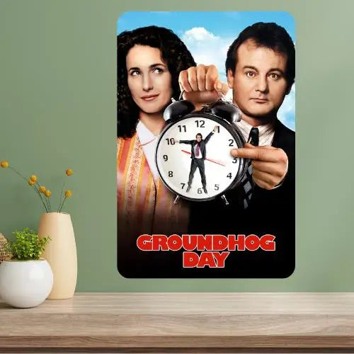 Groundhog Day Movie Metal Poster Sign – Retro Aluminum Wall Art