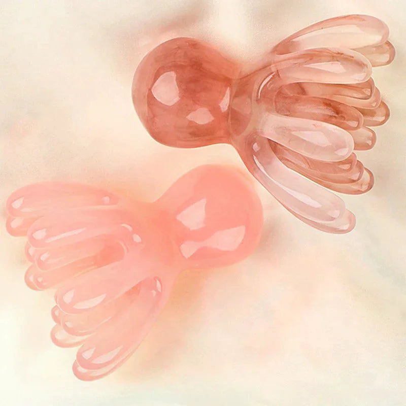 Octopus Scalp Massage Comb | Double Row Resin Gua Sha Tool