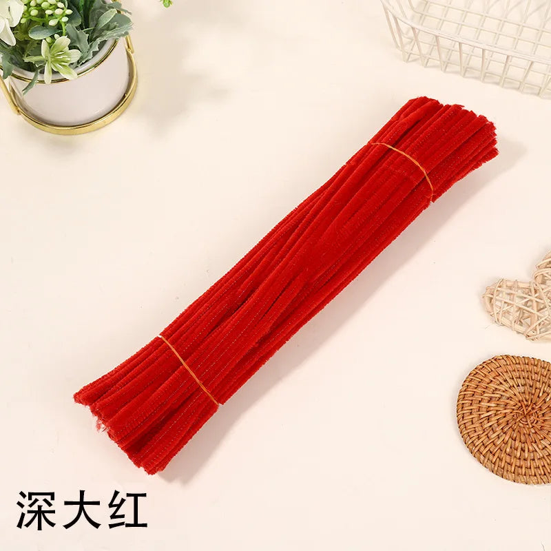 Macaron Fluffy Pipe Cleaners – Thick Plush DIY Craft Twist Sticks
