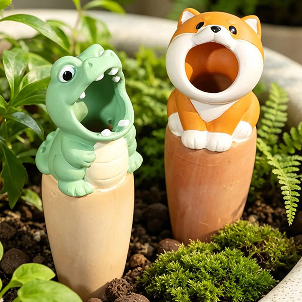 6-Pack Animal Terracotta Self-Watering Globes | Plant Drip Spikes