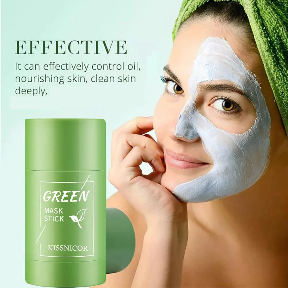 Face Clean Mask Green Tea Cleansing Stick Shrink Pores Deep Blackhead