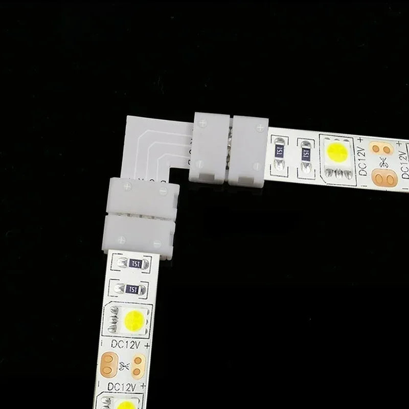 L-shape 4Pin RGB 5050 LED Connector Strip Light Connectors L-shaped