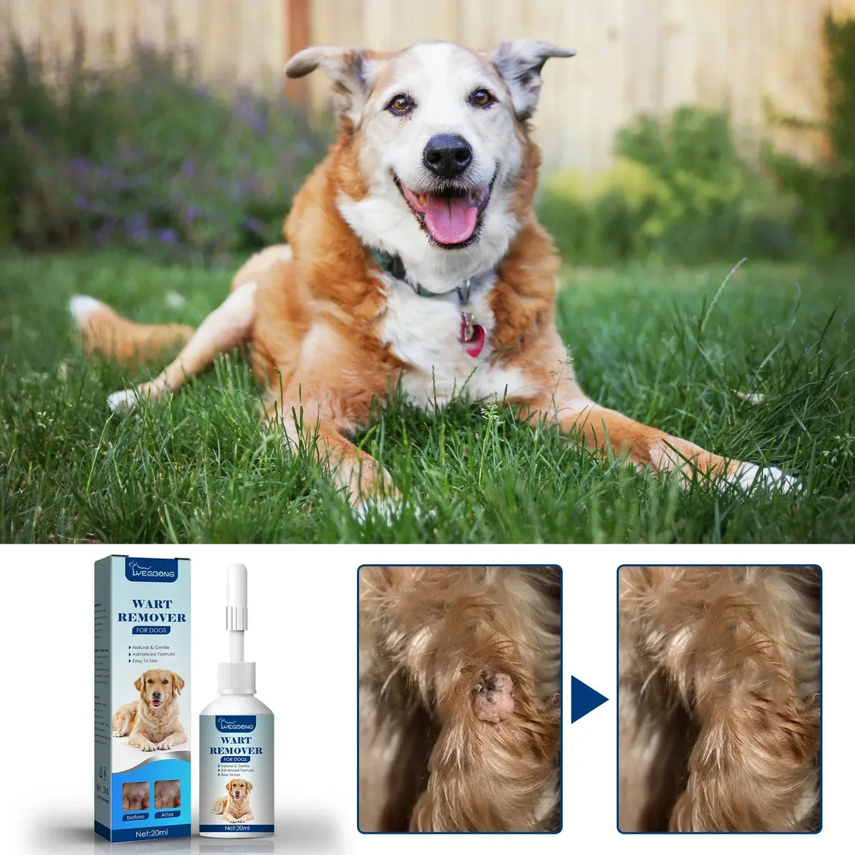 YEGBONG Pet Wart Remover – Dog & Cat Skin Tag Liquid 20ml