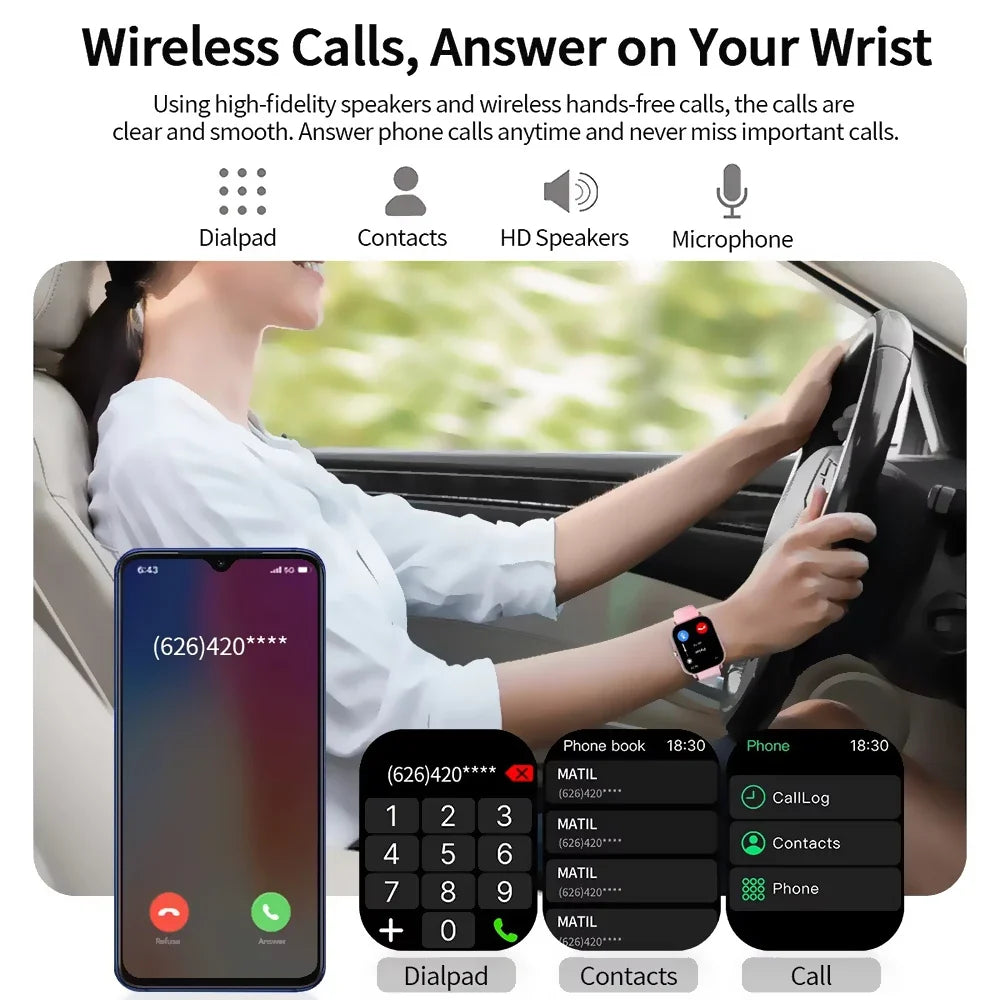 HW12 Smartwatch BT Calling Health Sleep Monitor 1.83" HD Screen