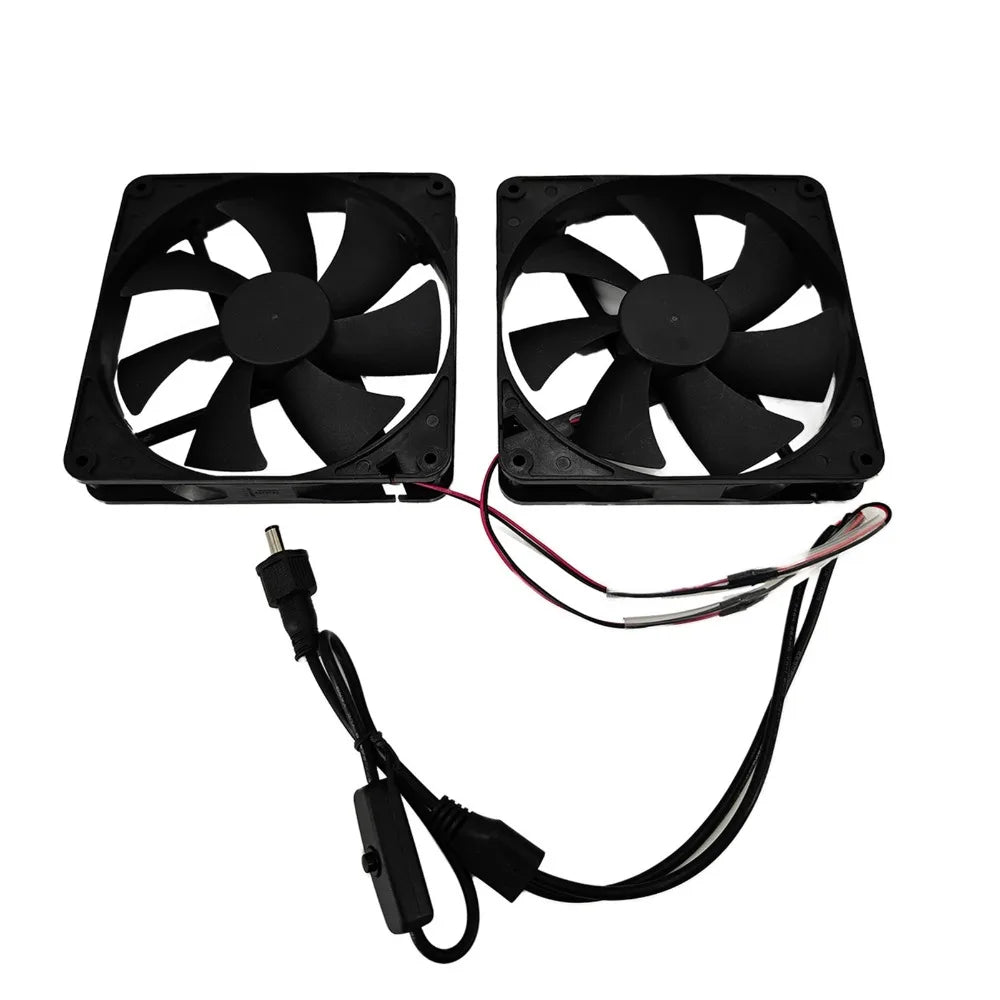 12W Solar Dual Fan Kit – IP65 Waterproof Greenhouse Ventilation
