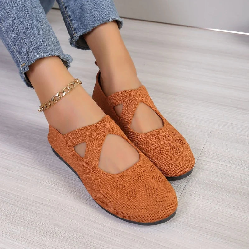 YBQJOO Women's Breathable Slip-On Flats – Lightweight Casual Shoes