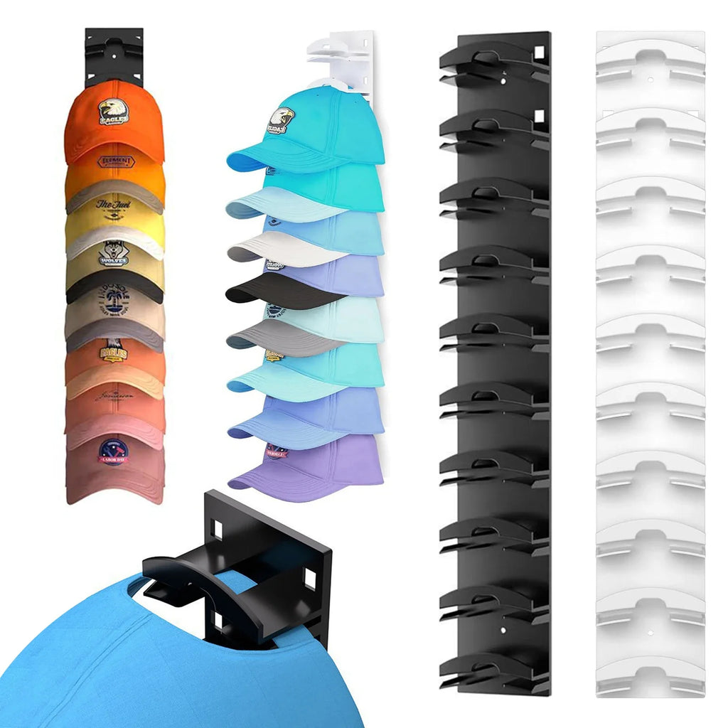 10-Grid Wall Mounted Hat Rack | Baseball Cap Organiser