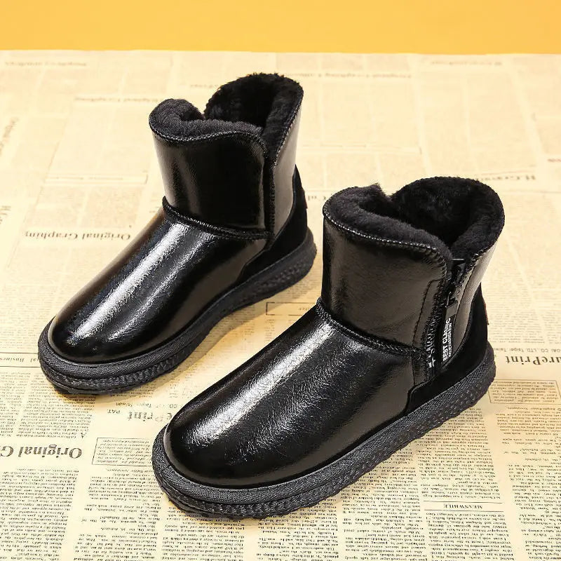 Women's Plush Ankle Snow Boots – Zip Winter Boots EU 34–48