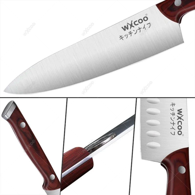 WXCOO Japanese Chef Knife Set – Sharp Stainless Steel Kitchen