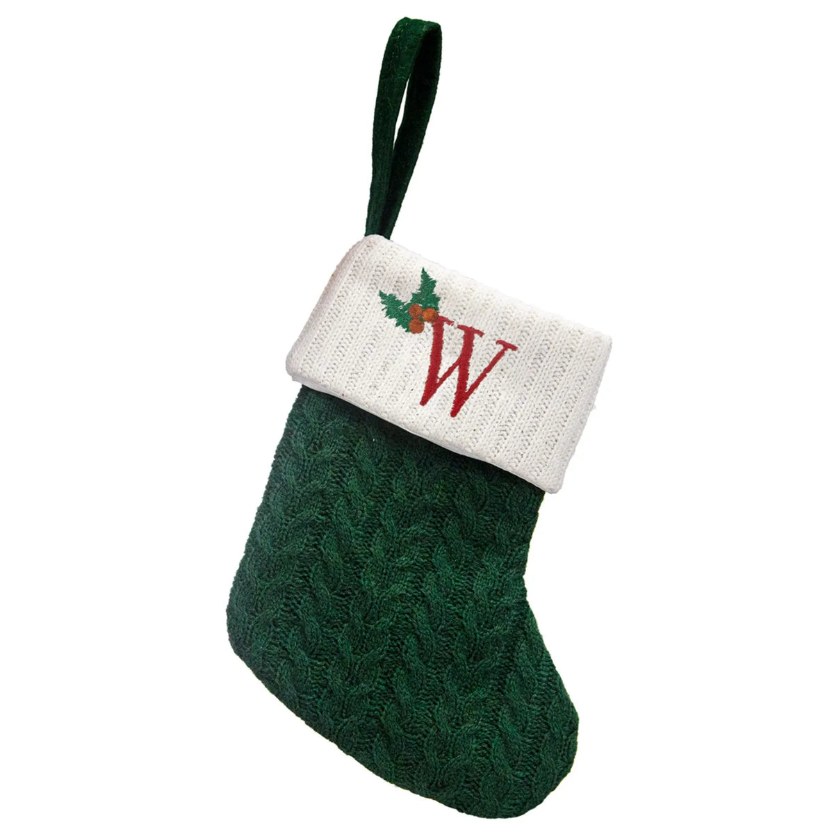 Embroidered Knit Christmas Stocking | Festive Holiday Décor