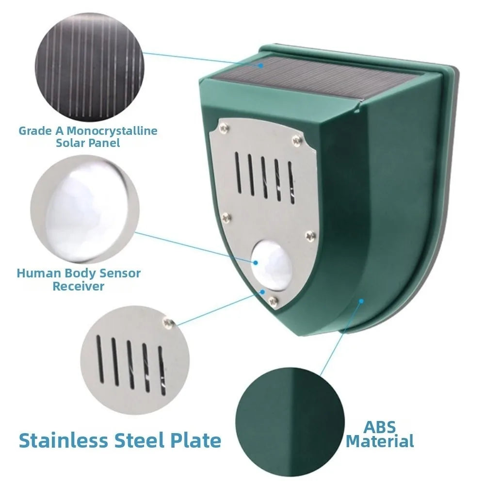 Solar Motion Sensor Animal Repeller & Outdoor Security Alarm