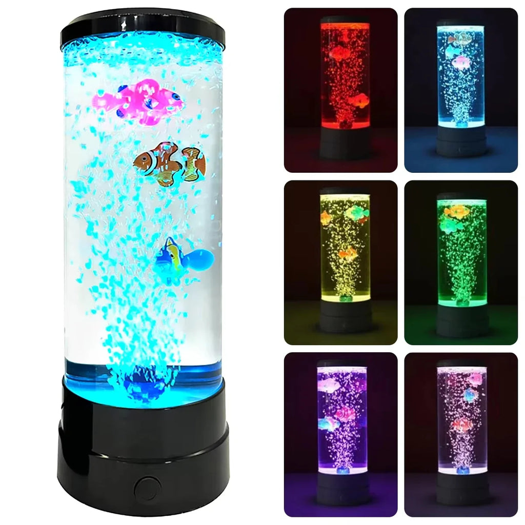 LED Fish Lamp Ambient Night Light Remote Control Changing Decorative