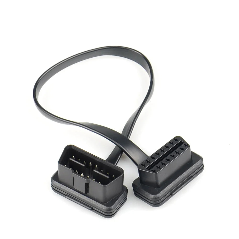 OBD2 16-Pin Flat Extension Cable 30/60/100CM Male to Female
