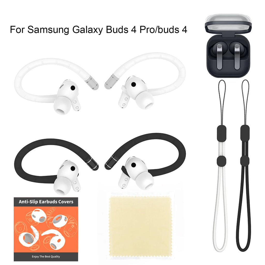 Silicone Ear Hooks Samsung Galaxy Buds 4 Anti-slip Earbuds Covers