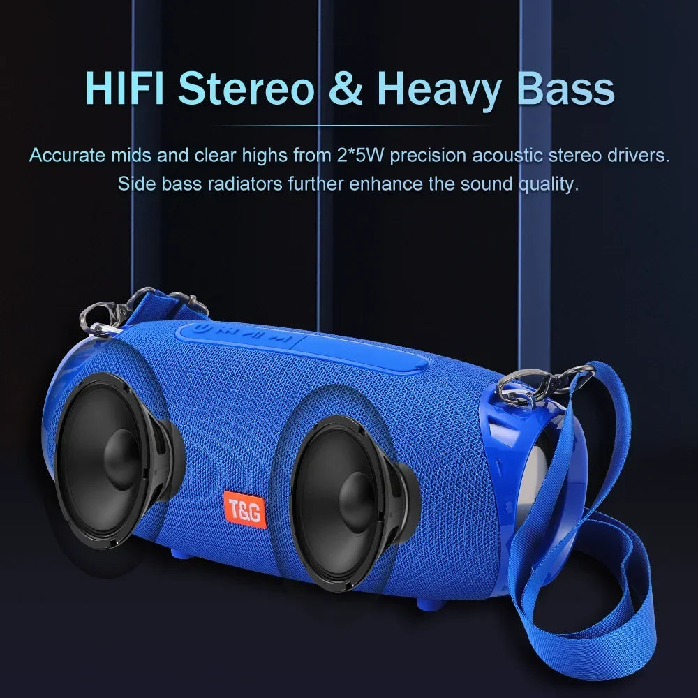 T&G TG534 Portable Bluetooth 5.3 Speaker 10W Bass FM Radio
