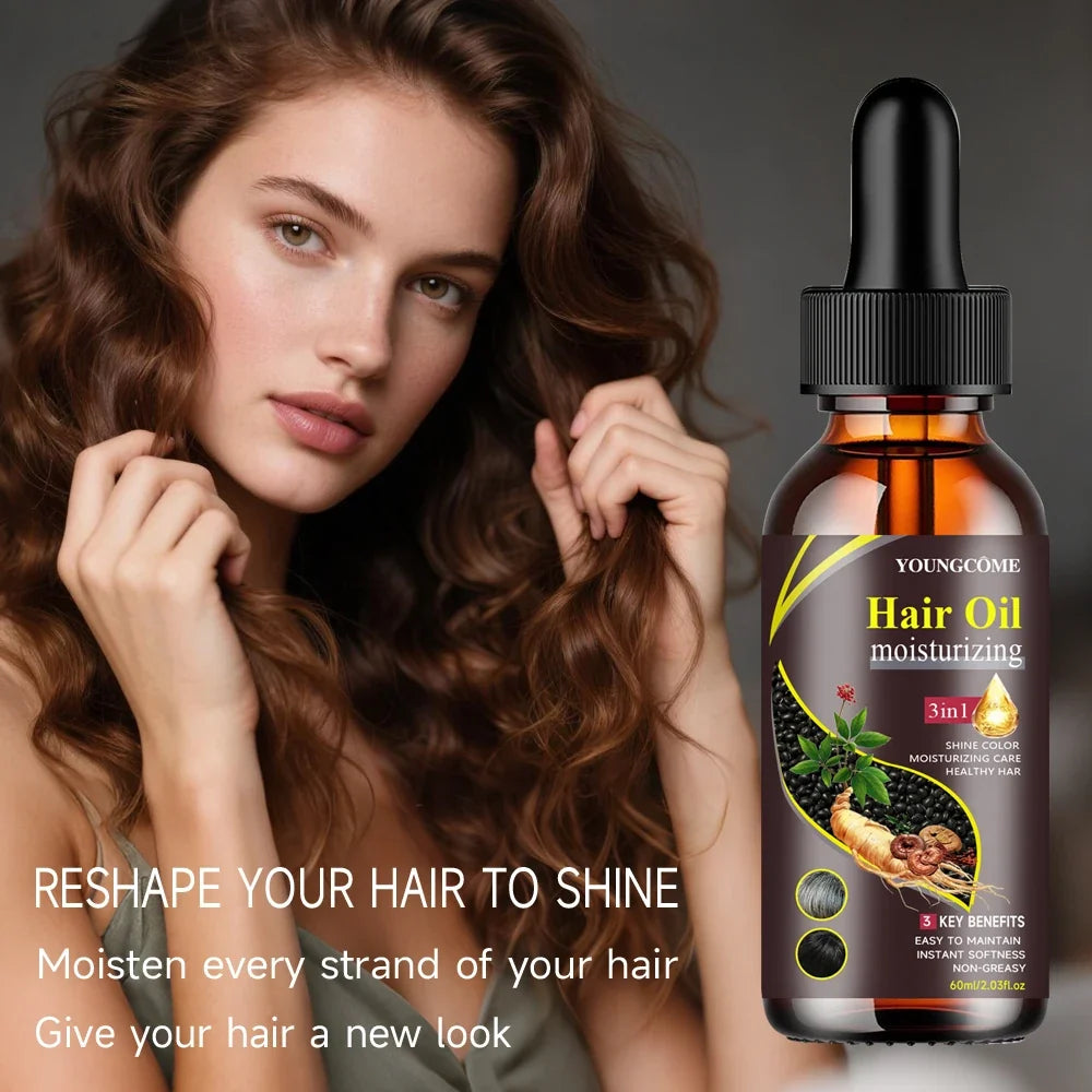 3-in-1 Multi-effect Hair Nourishing Oil Enhances Strength Silky Soft