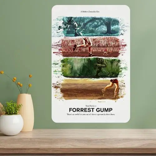 Forrest Gump Metal Movie Poster Sign | Retro Aluminum Wall Art