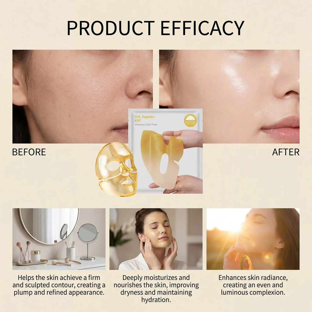 Gold Hydrating Face Mask – Brightening, Pore Care & Tightening