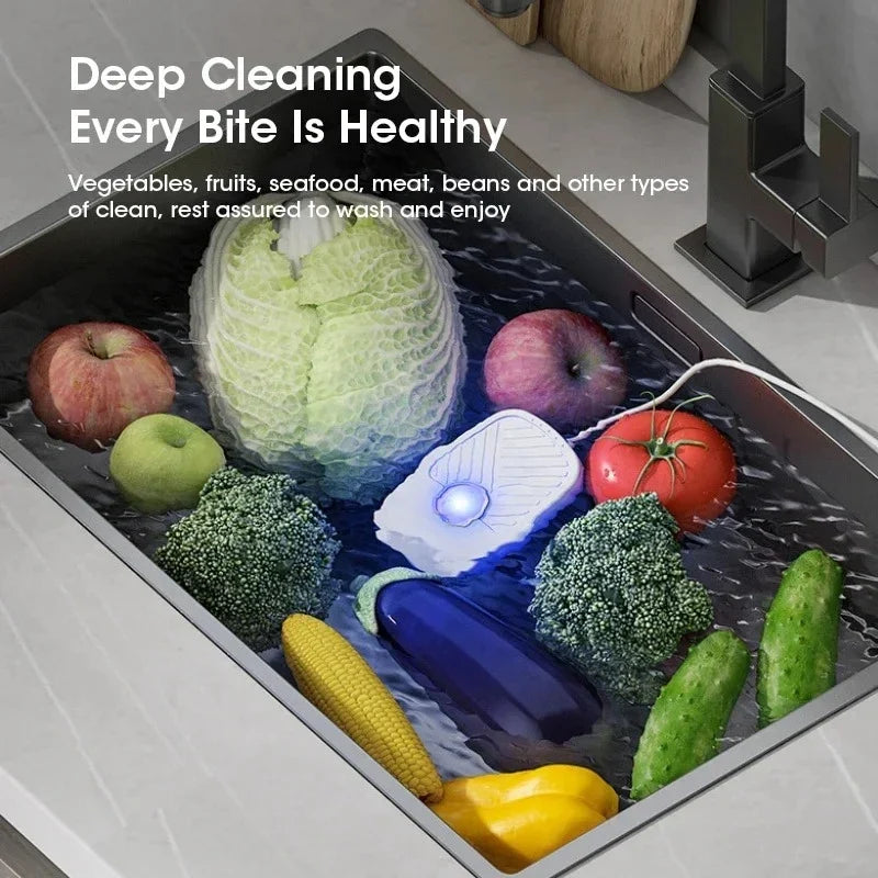 Ultrasonic Fruit & Vegetable Cleaner | Portable Bubble Washer