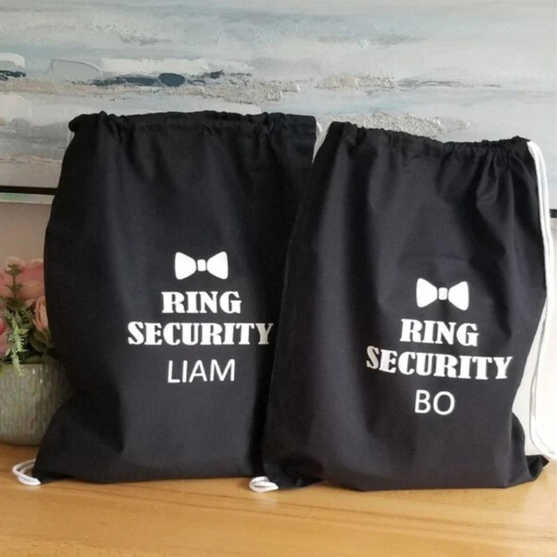 Personalized Ring Security Backpack | Custom Name Wedding Gift