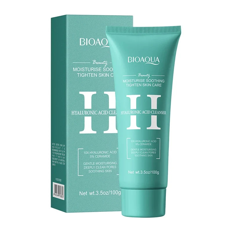 BIOAQUA Hyaluronic Acid Facial Cleanser – Moisturizing Foam Wash